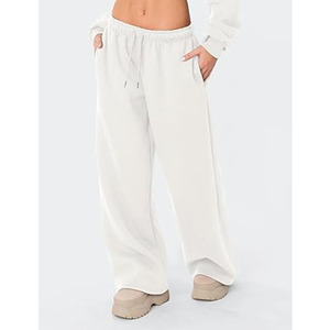 Women Regular Straight Fit Summer Vintage Casual Jogger Sweatpants Adjustable Waist 100% Cotton Quick Dry Eco-Friendly 3D Pocket - Product Image 3