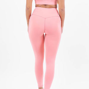 High Quality Women's Fitness Leggings 100% Cotton Soft High Elastic Waist Breathable Yoga Pants with Butt Enhancer - Product Image 2