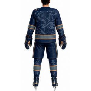 Conjunto completo ligero de jersey, pantalones, guantes y calcetines para jugador de hockey sobre hielo, para profesionales y partidos. - Product Image 4