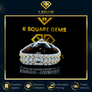 Proveedor Líder en la Venta de Relojes de Cuarzo Moissanite de Acero Inoxidable de Lujo Unisex VVS con Diseño Único Resistente al Agua a Bajo Precio - Product Image 5