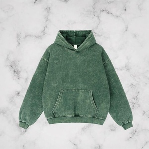 Sudaderas con Capucha de Primavera para Hombre, con Logotipo Personalizado Bordado, Diseño de Llamas, 100% Algodón, Estilo Vintage Lavado - Product Image 2