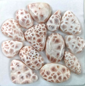 Magnifique lot de pierres précieuses Larimar rose 100 % naturelles, cristal de Thomsonite, prix de gros, qualité supérieure, pour bagues, pendentifs et cadeaux - Product Image 6