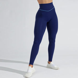 Leggings de sport élastiques à taille haute avec logo personnalisé, leggings push-up pour femmes, leggings de yoga en spandex pour femmes, leggings de fitness pour femmes - Product Image 2