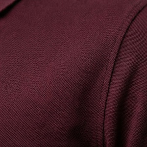 Polo à manches courtes pour homme, couleur marron, fermeture éclair sur le devant, tricoté, uni, décontracté, coupe classique - Product Image 5