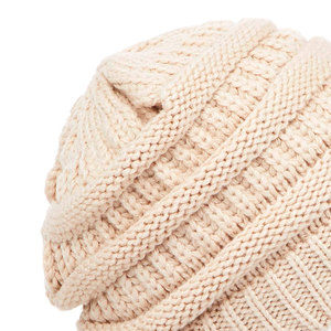 Gorro de Punto Unisex de Poliéster/Algodón, Casual, Invernal, Hecho a Mano, Color Sólido, Bordado 3D, Ajustable para Adultos - Product Image 6