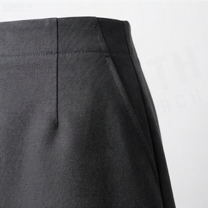 Women A-Line <b>Mini</b> Skirt Solid Color Regular Waist Polyester Worsted Fabric Minimalist Style All Seasons Wear - Product Image 5