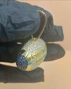 Collar con Colgante de Letra Personalizado de Moda Hip Hop para Hombre, con Moissanita VVS, Plata 925, Estilo Iced Out, Hecho a Medida - Product Image 3