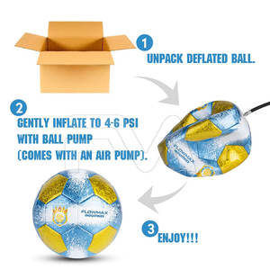 Ballon de football de qualité supérieure, couleur unie, prix bas, léger, fabriqué en usine, cousu à la machine - Product Image 5