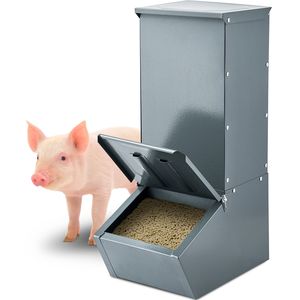 Comedero de Acero Reforzado para Cerdos, Capacidad de 2.2 Bushels, Comedero de Una Puerta para Lechones, Comedero Multiusos para Animales - Product Image 5
