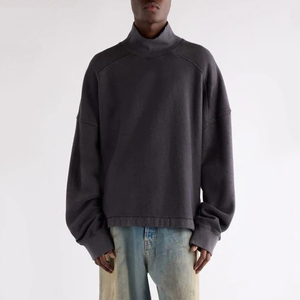 <b>Men's</b> Knitted <b>Turtleneck</b> <b>Sweater</b> Solid Color Full Sleeve Pullover Autumn Wear 100% Cotton Regular Fit - Product Image 1