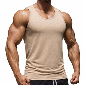 Camiseta sin mangas de algodón para hombre, cuello redondo, ropa de gimnasio para culturismo, tallas grandes, camisetas sin mangas transpirables - Product Image 4