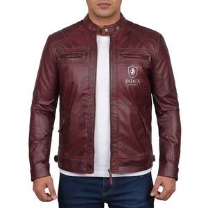Chaqueta de Cuero de Vaca de Alta Gama, Estilo Moderno, Resistente al Viento y al Agua, Colores Personalizados, Mejor Precio, Chaqueta de Cuero para Hombre - Product Image 1