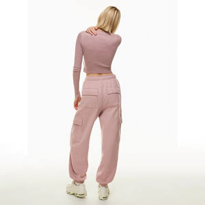 Pantalon cargo patchwork taille haute respirant et confortable pour homme et femme, coupe ample style indie, idéal pour l'hiver - Product Image 2