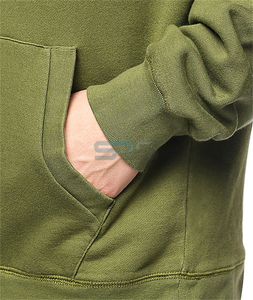 100% Cotton Winter Men's Zipper-Up <b>Hoodies</b> Fleece Fabric Breathable Windproof Loose <b>Lightweight</b> Soft Solid Front OEM Service - Product Image 3