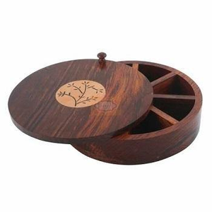 Handmade Wooden Rectangle Organizer <b>Box</b> for Tea, Spices & Kitchen Storage Made in India fashion rings fashion jewelry rings - Product Image 2