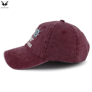 Wholesale Rate Newest Washed Cotton Burgundy Color Premium Quality Vacation Headwear For Boating & Sailing Beach Baseball <b>Cap</b> - Product Image 3