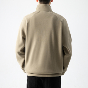 Sudadera con capucha de media cremallera para hombre, de felpa francesa de 420G, con estampado digital personalizado, cuello alto, OEM ODM - Product Image 5