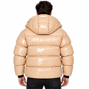 Manteau matelassé brillant pour homme avec capuche, veste d'hiver chaude pour les commandes OEM et en gros - Product Image 2