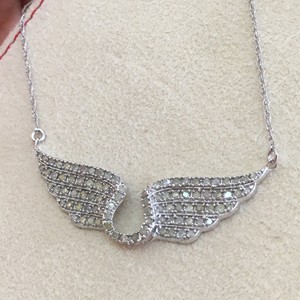 1.26 Cttw White Natural Diamond Pendant Necklace for Women in 925 Sterling Silver, 18 Inch <b>Chain</b>, Round Cut (G-H Color) - Product Image 2