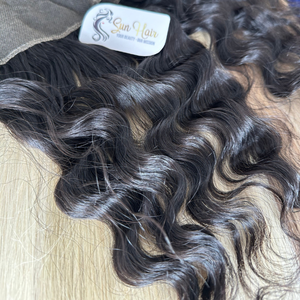 Extensiones de Cabello Humano Vietnamita Natural Ondulado Negro de Sun Hair Company, Pelucas de Cabello Virgen con Encaje Frontal HD y Nudos Individuales - Product Image 6