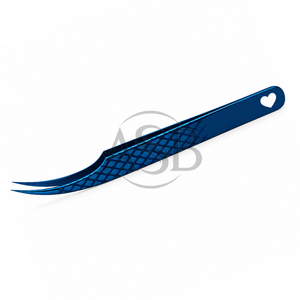 Pinzas de aislamiento curvadas para extensión de pestañas, pinzas de acero inoxidable con agarre texturizado, instrumento de belleza curvado de precisión - Product Image 3