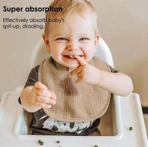 Bavoirs en mousseline Eco Stretch 95% bambou 5% élasthanne - Doux pour la peau, lavage en machine - Product Image 3