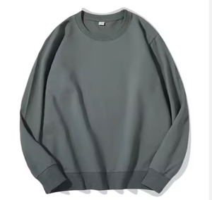 Oversized Heavyweight Crew Neck Hoodie Men Polyester/Cotton Blend <b>Thick</b> <b>Fleece</b> Streetwear Digital Printing Lined Sweatshirt - Product Image 3
