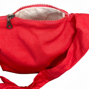 Red Polyester <b>Shoulder</b> Bag With Bow Decoration Single <b>Strap</b> Open Closure Women's Tote For Daily Use - Product Image 6