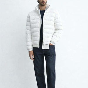OEM Custom <b>Men</b> Plus Size Winter Quilted <b>Jacket</b> Waterproof Windbreaker Zipper Hoodie Embroidered Casual Snow Wear puffer hiking - Product Image 2