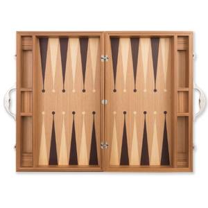 Juego de Backgammon Profesional de Cuero de Lujo de 18 Pulgadas, Tablero de Viaje Plegable Portátil Grande con Asa para Adultos y Torneos - Product Image 6