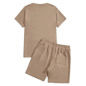 Ensemble 2 pièces d'été décontracté pour hommes, nouveau design, chemises et shorts personnalisés, survêtement avec impression de logo sur mesure, en gros - Product Image 2