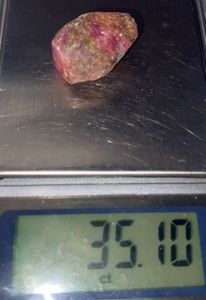 ทับทิมธรรมชาติ 35.10 กะรัต สีแดง |   พลอยรูปไข่ขนาดใหญ่แบบหลวม - Product Image 4