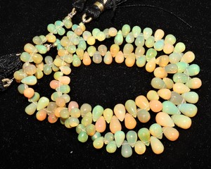 AAA Natural Flashy Ethiopian <b>Opal</b> Smooth Teardrop Beads 4x6 To 5x7 MM Welo <b>Opal</b> Gemstone Drop Beads Strand 8 Inch Smooth Beads - Product Image 4