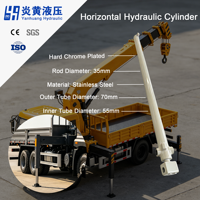 Vérin hydraulique horizontal à simple effet à course personnalisée avec une capacité de levage élevée, fourni directement par l'usine