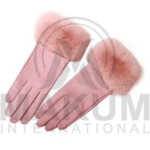 Gants de mode en cuir de qualité supérieure pour femmes, gants d'hiver confortables, coupe-vent et imperméables, compatibles avec les écrans tactiles - Product Image 5
