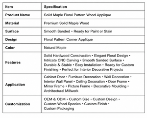 Custom Unfinished Antique <b>Wood</b> Carved Appliques Decorative Furniture Onlays Home Interiors - Product Image 3