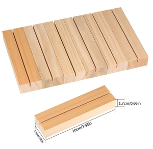 Soportes de Madera Natural para Números, Hechos de Madera Dura, Diseño Minimalista para Exhibición de Tarjetas de Menú en Cafeterías y Panaderías - Product Image 2