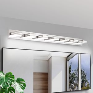 Modern Chrome 7-<b>Light</b> LED Vanity <b>Light</b> Sleek Minimalist Wall Sconce for <b>Bathroom</b> <b>Mirror</b> Energy Efficient - Product Image 1