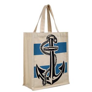 Anchor imprimé re sac fourre-tout en toile écologique utilisable avec un prix abordable pour une utilisation de bureau utilisation de collège utilisation shopping - Product Image 4
