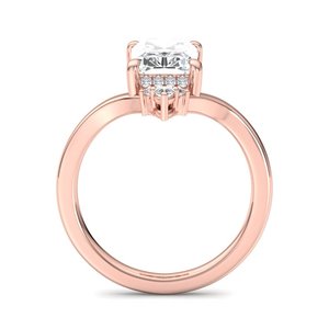 Drop <b>Crown</b> Cluster Curved Looping Shank Romantic Propose Radiant Cut Moissanite Diamond 925 Sterling Silver <b>Ring</b> - Product Image 2