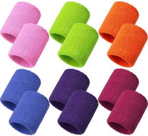 Low MOQ Factory Custom Sports Wristband Sweatband Wholesale Sports Protection Polyester Nylon Custom Logo Design Bands - Product Image 2