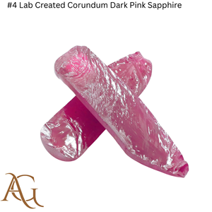 # 4 boules de saphir rose foncé en corindon créé en laboratoire, synthétiques, de fusion par flamme, gemmes simulées, taillées et lapidaires - Product Image 1