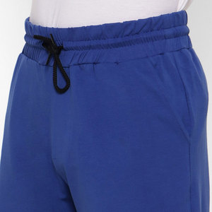 Pantalones cortos Bermuda de algodón azul para hombre, con cordón en la cintura y bolsillos, estilo casual. - Product Image 6