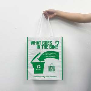 Sac en plastique RPET personnalisé, sangle en PP non tissé, fermeture éclair recyclée, sac de shopping fonctionnel à bandoulière en provenance du Vietnam - Product Image 2