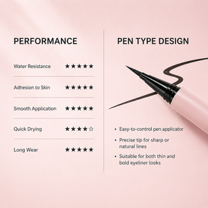 Crayon Eyeliner Liquide Marque Blanche Pointe Fine Imperméable Séchage Rapide Longue Tenue Formule Personnalisée Maquillage Définissant les Yeux - Product Image 4