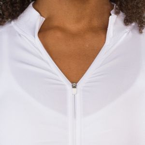 Shaped <b>Jackets</b> Women's White Full Zip Performance <b>Jacket</b> Long Sleeve Breathable Stretch Gym <b>Workout</b> Running Fitness <b>Jacket</b> - Product Image 3