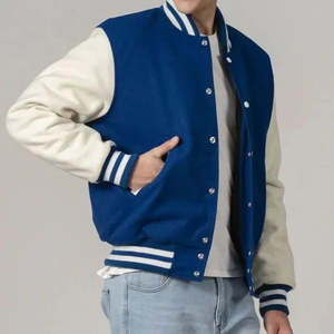 : OEM Winter Varsity <b>Jacket</b> Mens <b>Womens</b> Custom Embroidery Letterman <b>Bomber</b> <b>Jacket</b> Wholesale - Product Image 3