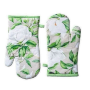 Custom Eco-Friendly Linen Oven Mitts Heat Resistant <b>BBQ</b> & Cooking/Baking Gloves with Sublimation Logo Print - Product Image 5