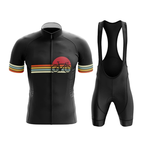 Conjunto de Jersey y Pantalones Cortos de Ciclismo Personalizados para Hombre, 100% Poliéster, de Secado Rápido, Uniforme Deportivo para Adultos, Superventas - Product Image 2
