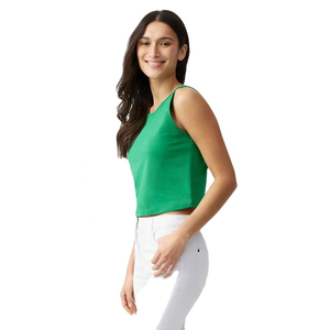 2026 Womens Green Ribbed <b>Crop</b> Tank <b>Top</b> Slim Fit Casual Vest for Summer Street Style Yoga and Daily Wear - Product Image 2